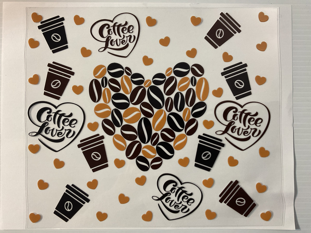Coffee Lover Cups Beans - 20oz UV DTF