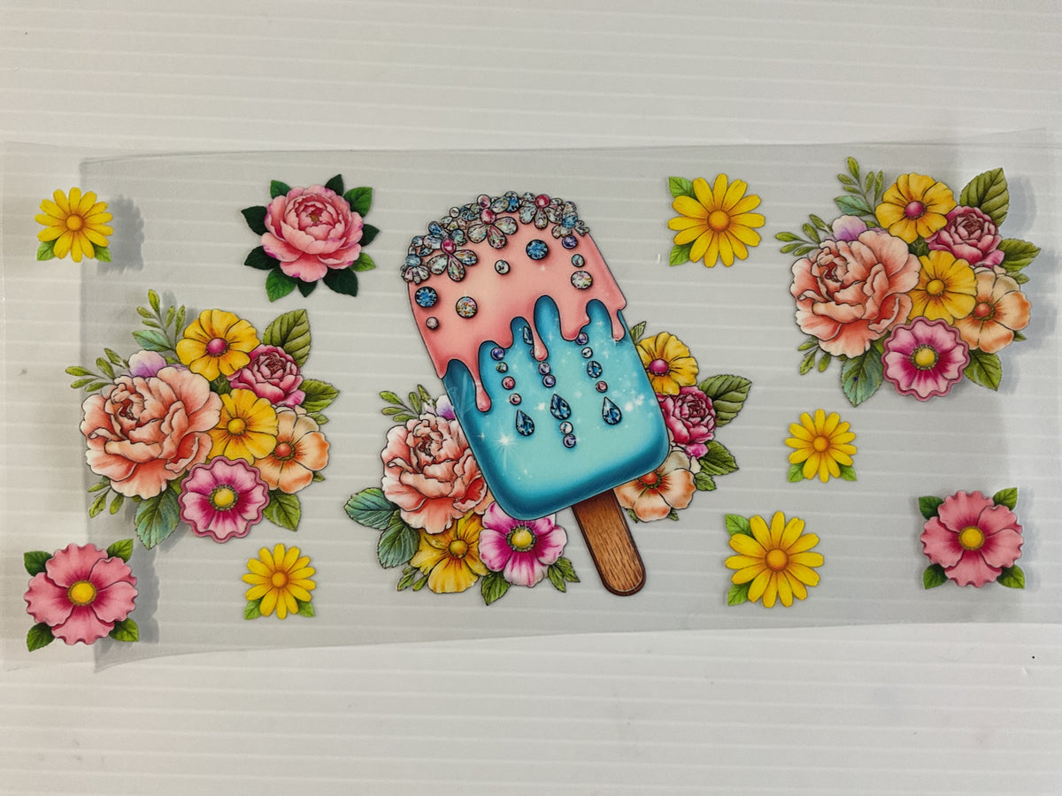Popsicle and Flowers - UV DTF