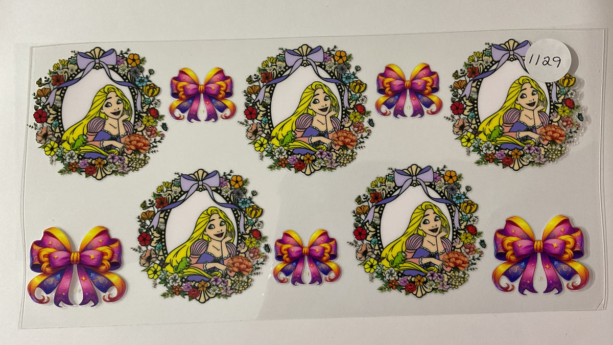 Long Hair Princess - UV DTF Tumbler Wrap