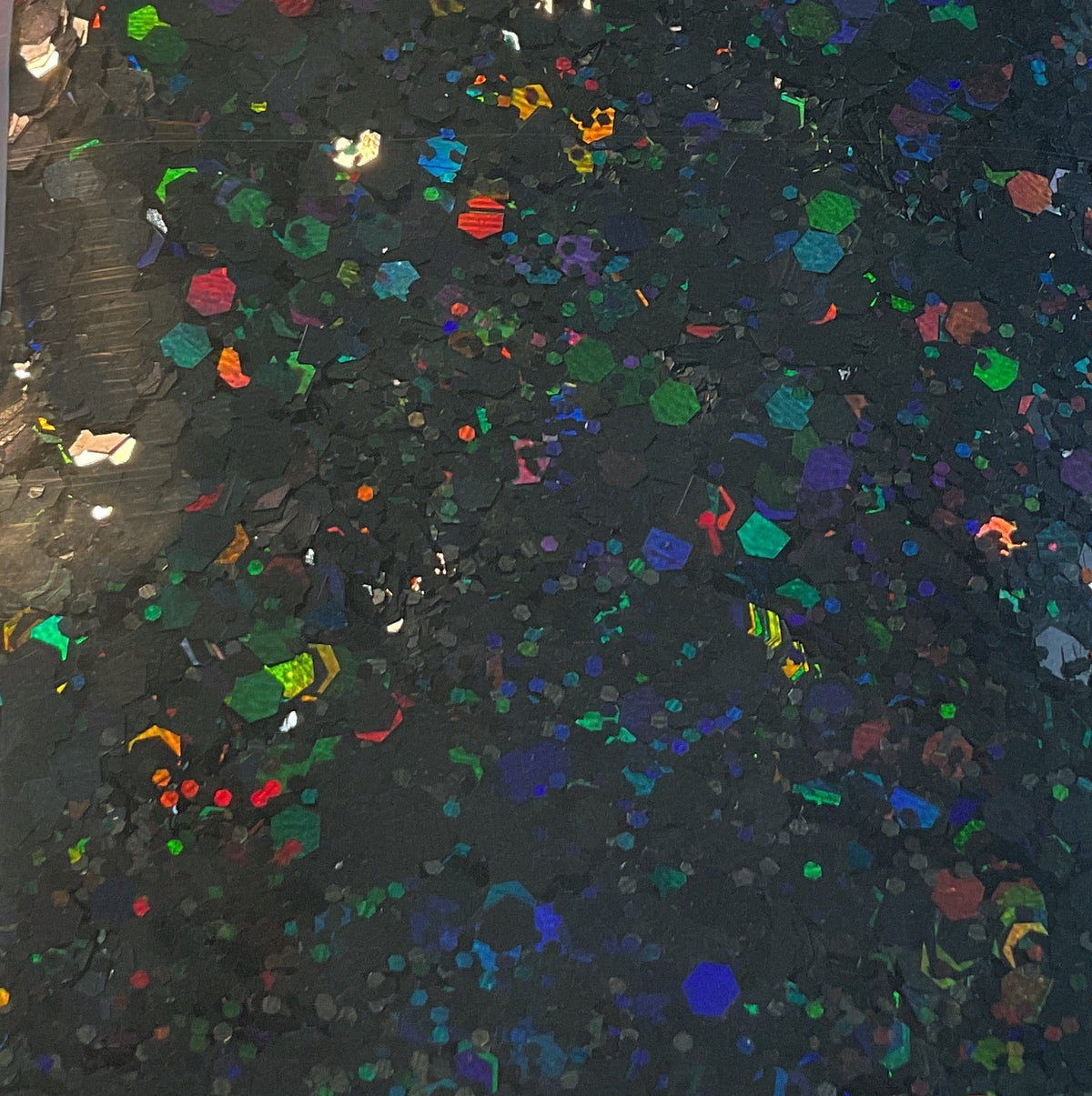GLITTER Chunky - Black Holographic - Resealable 50g Bag