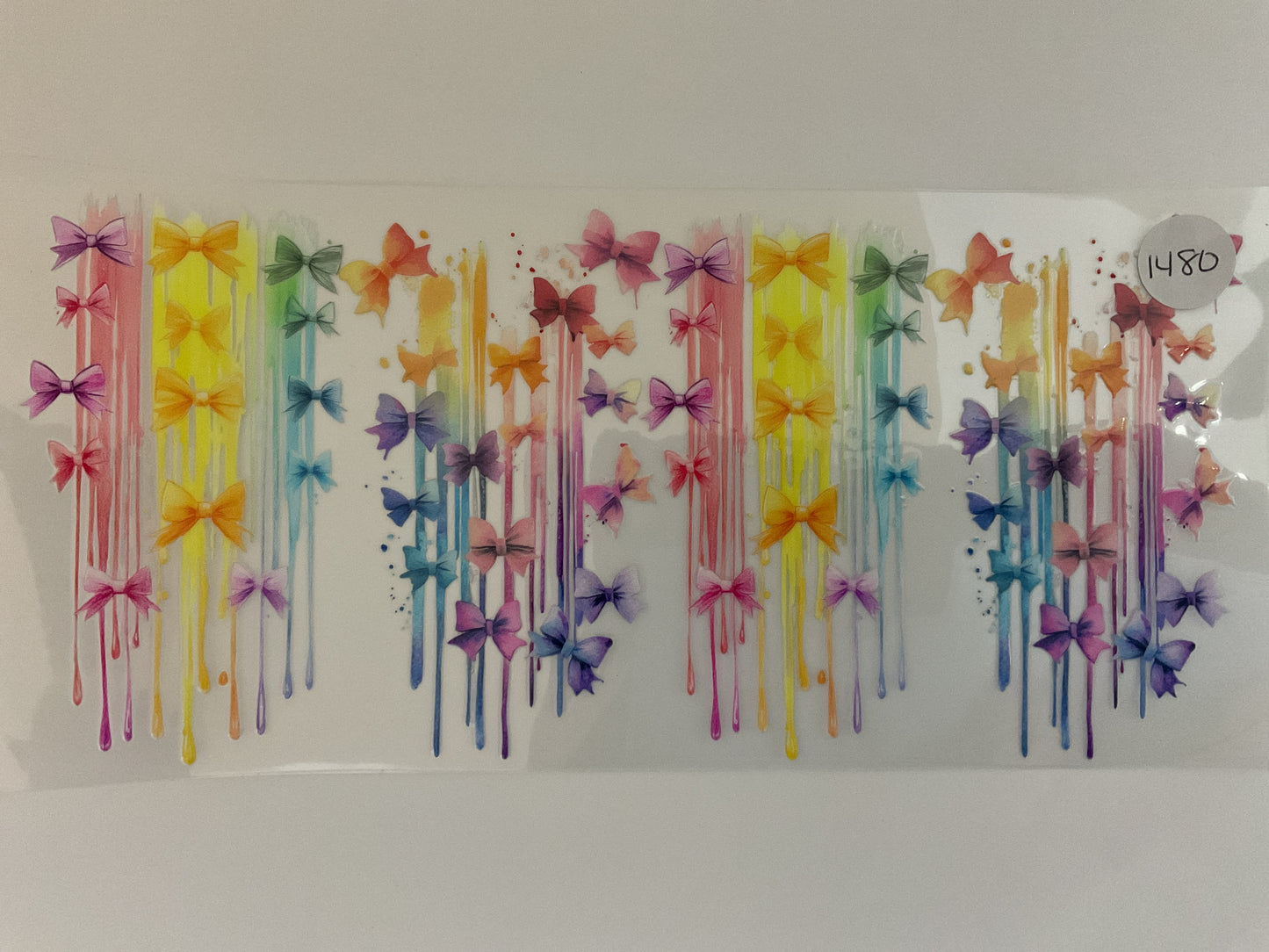#1480 - Rainbow Bows - UV DTF
