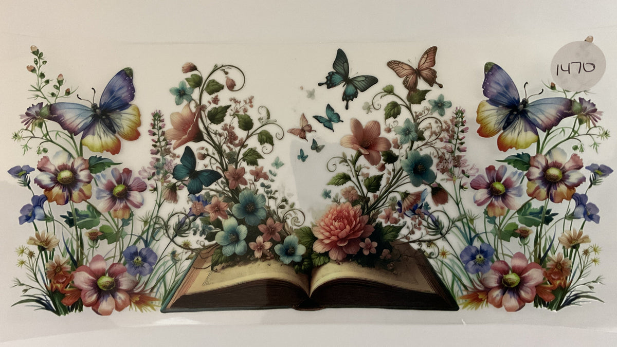 #1470 - Books Butterflies - UV DTF