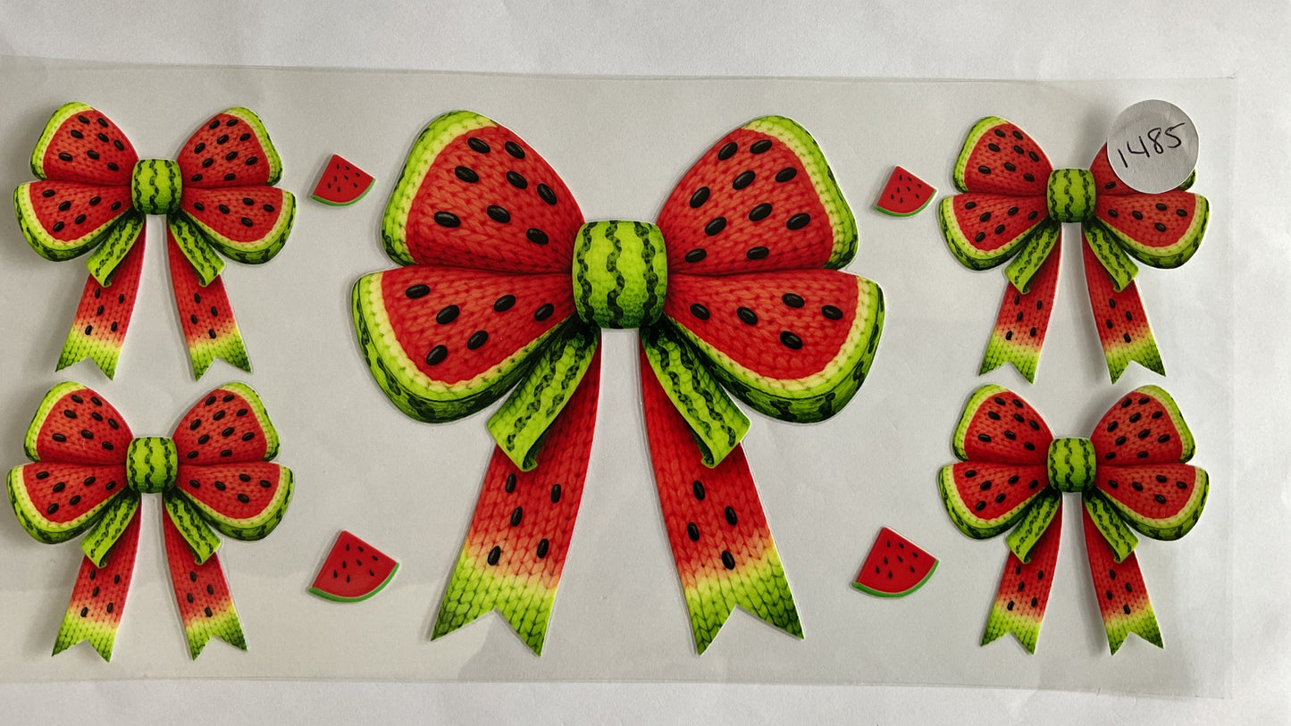 #1485 - Watermelon Bows - UV DTF