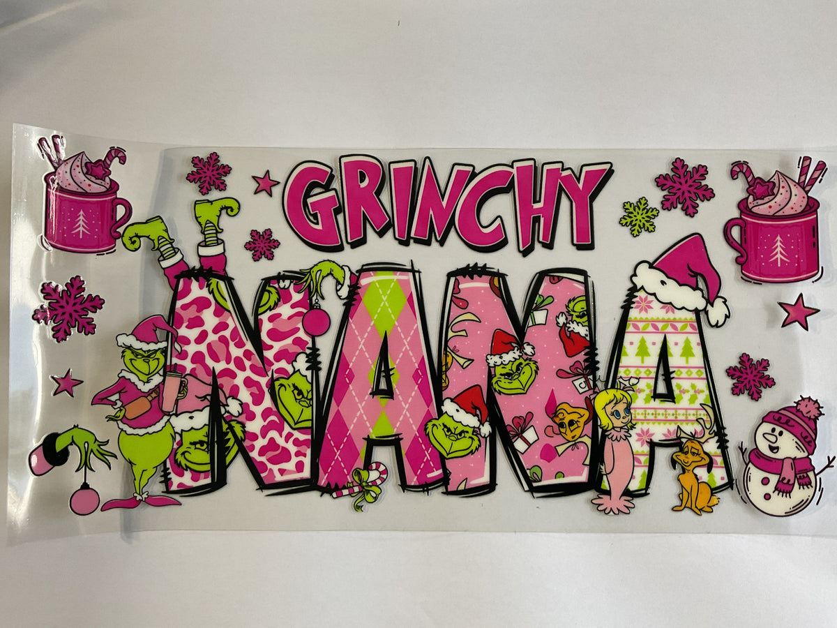 Christmas Grinchy Nana - UV DTF