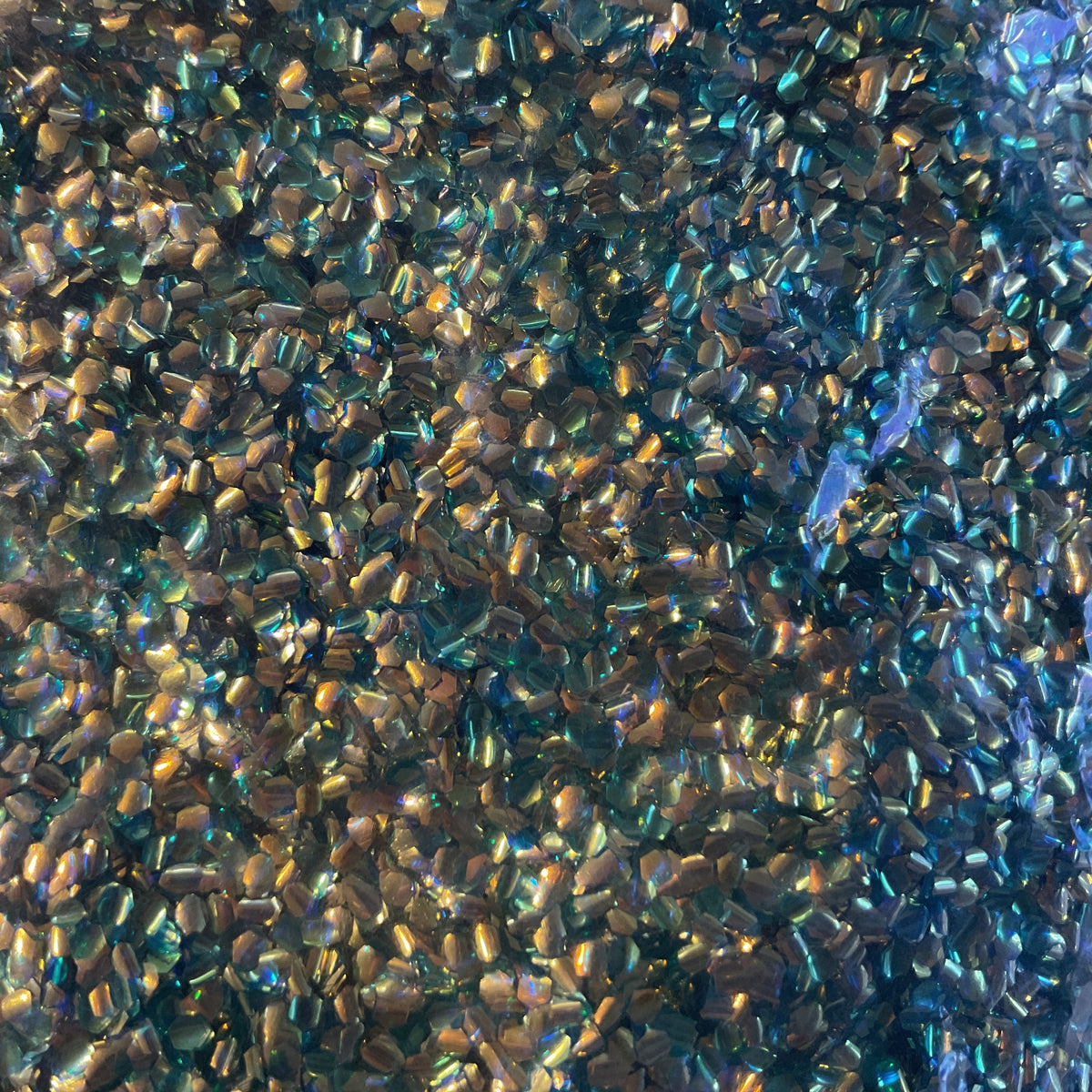 Bubble Glitter - Turquoise Gold Silver