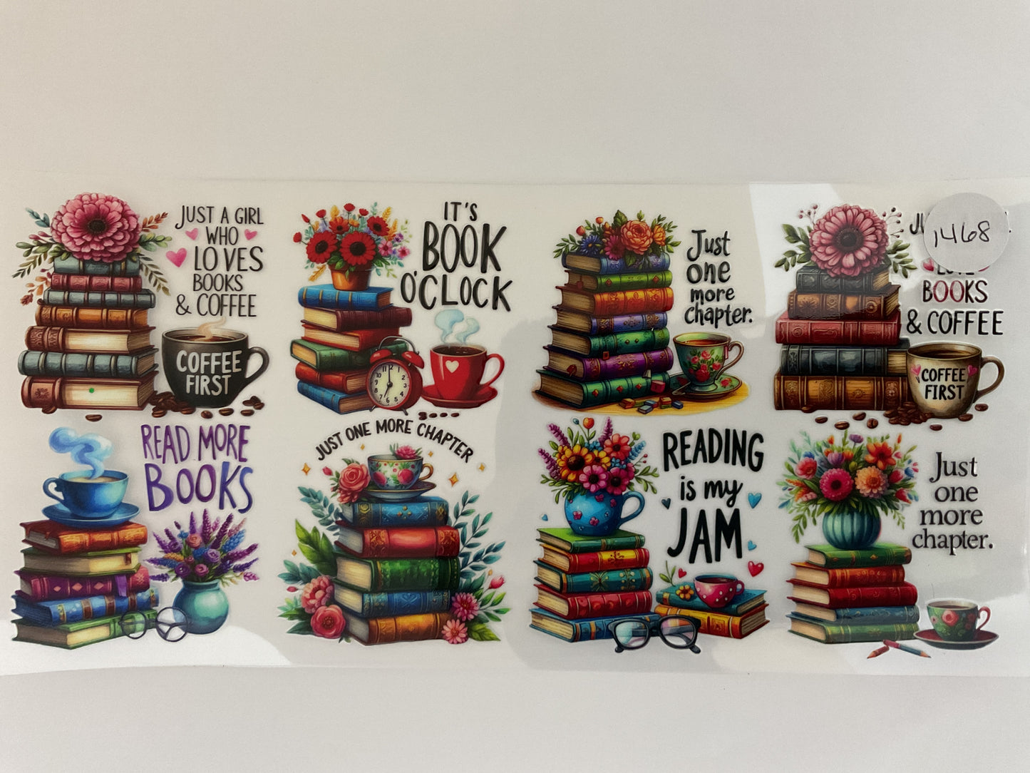 #1468 - Reading Books - UV DTF