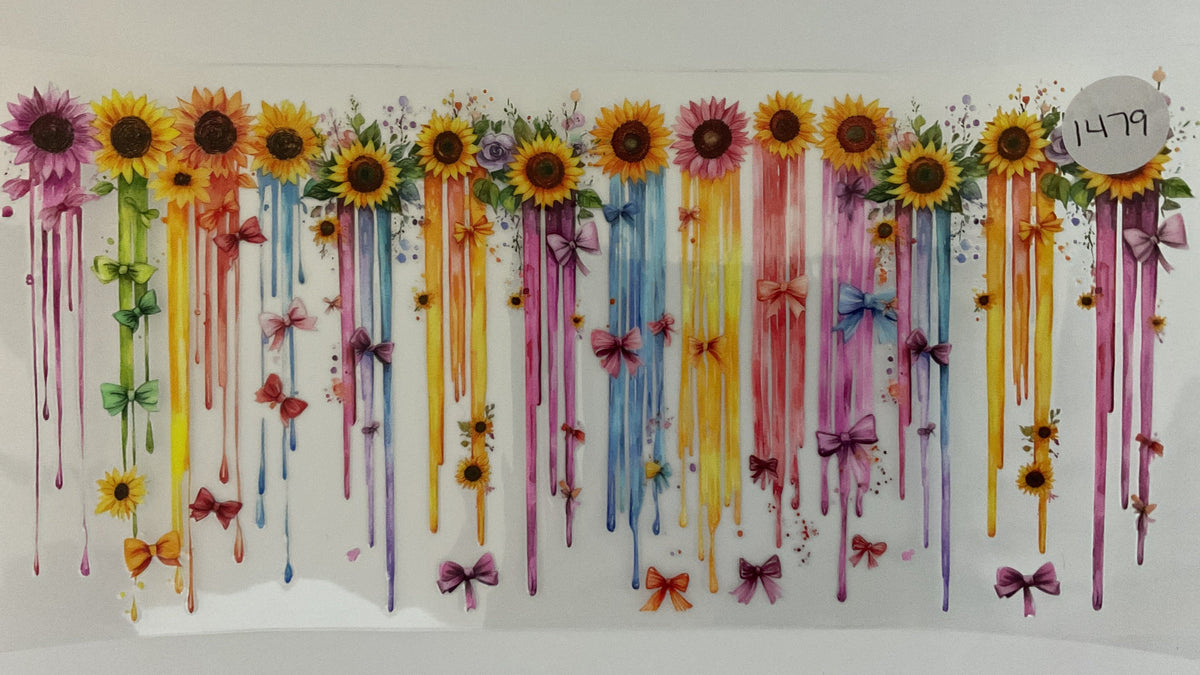 #1479 - Sunflower Rainbow - UV DTF
