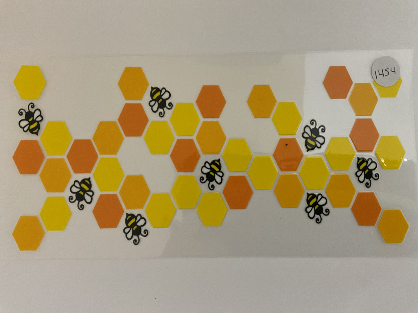#1454 - Honeycomb Bees - UV DTF