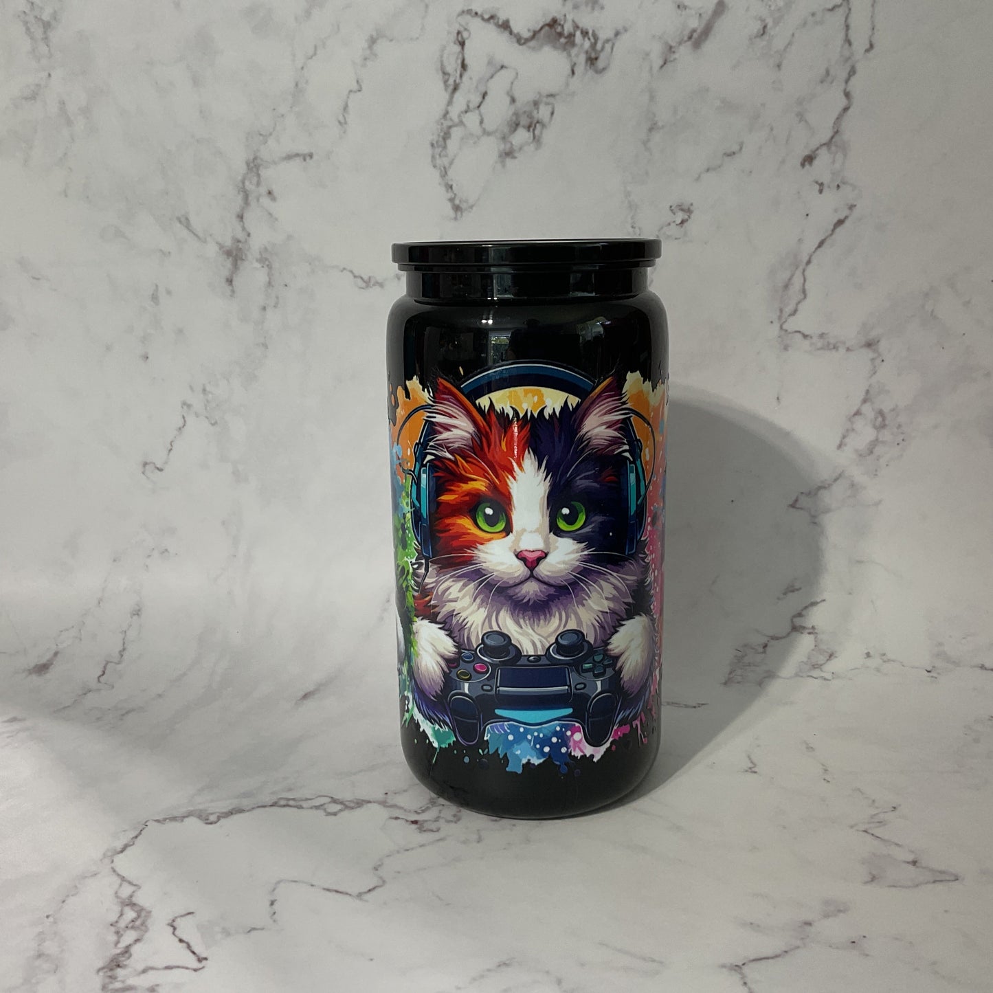 16oz Cat Gamer Tumbler