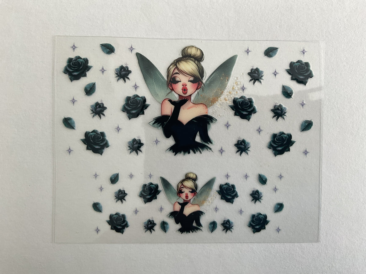 Fairy Black Roses - Tumbler Keychain Wrap