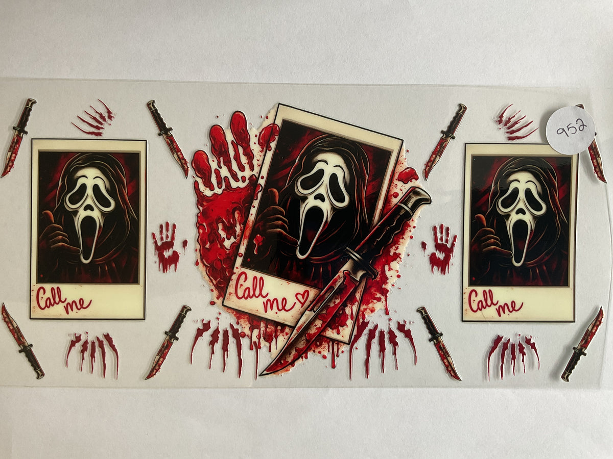 41H - Halloween Ghost Scary Movie Call Me - UV DTF