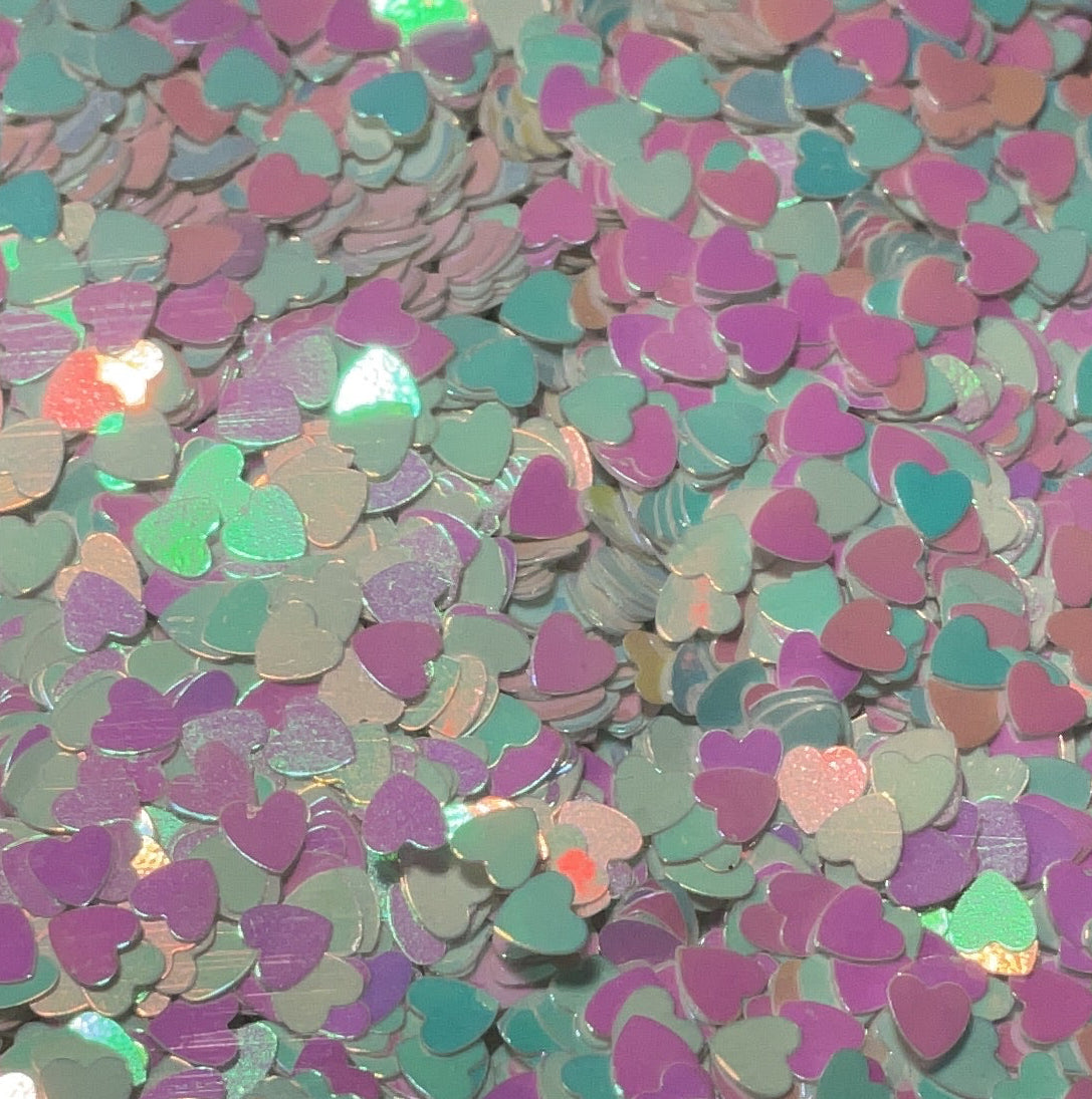 Mini Pastel Hearts - Glitter Shapes