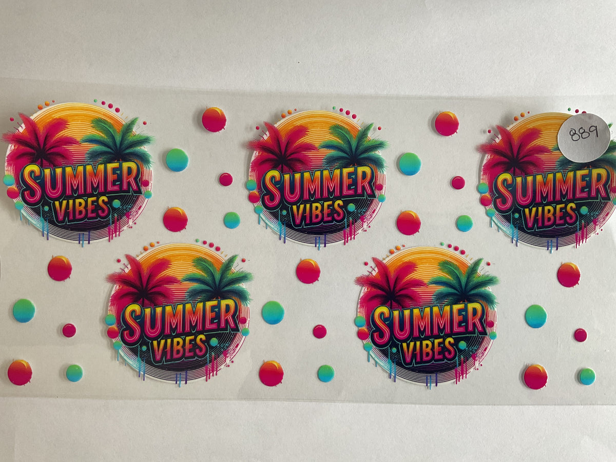 #889 - Summer Vibes - UV DTF