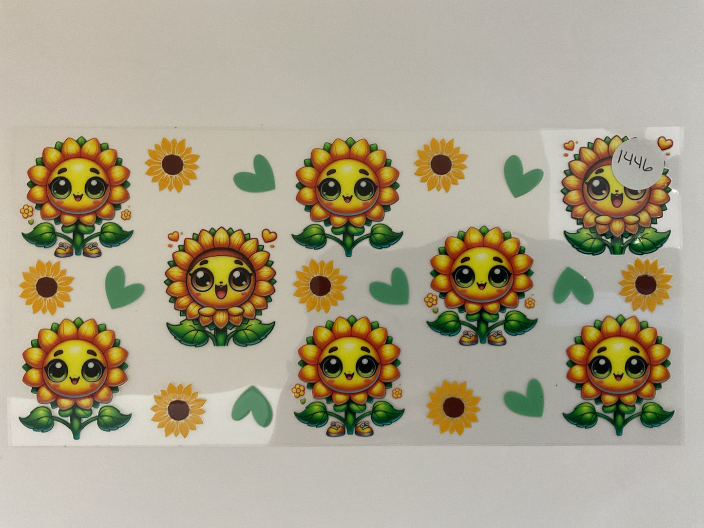 #1446 - Cute Sunflowers - UV DTF