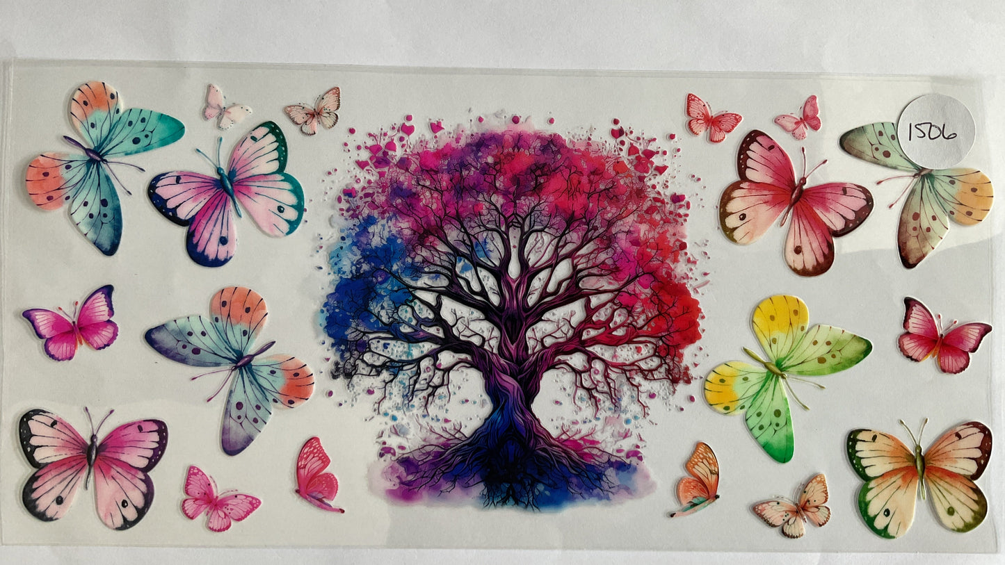 #1506 - Tree of Life & Butterflies - UV DTF