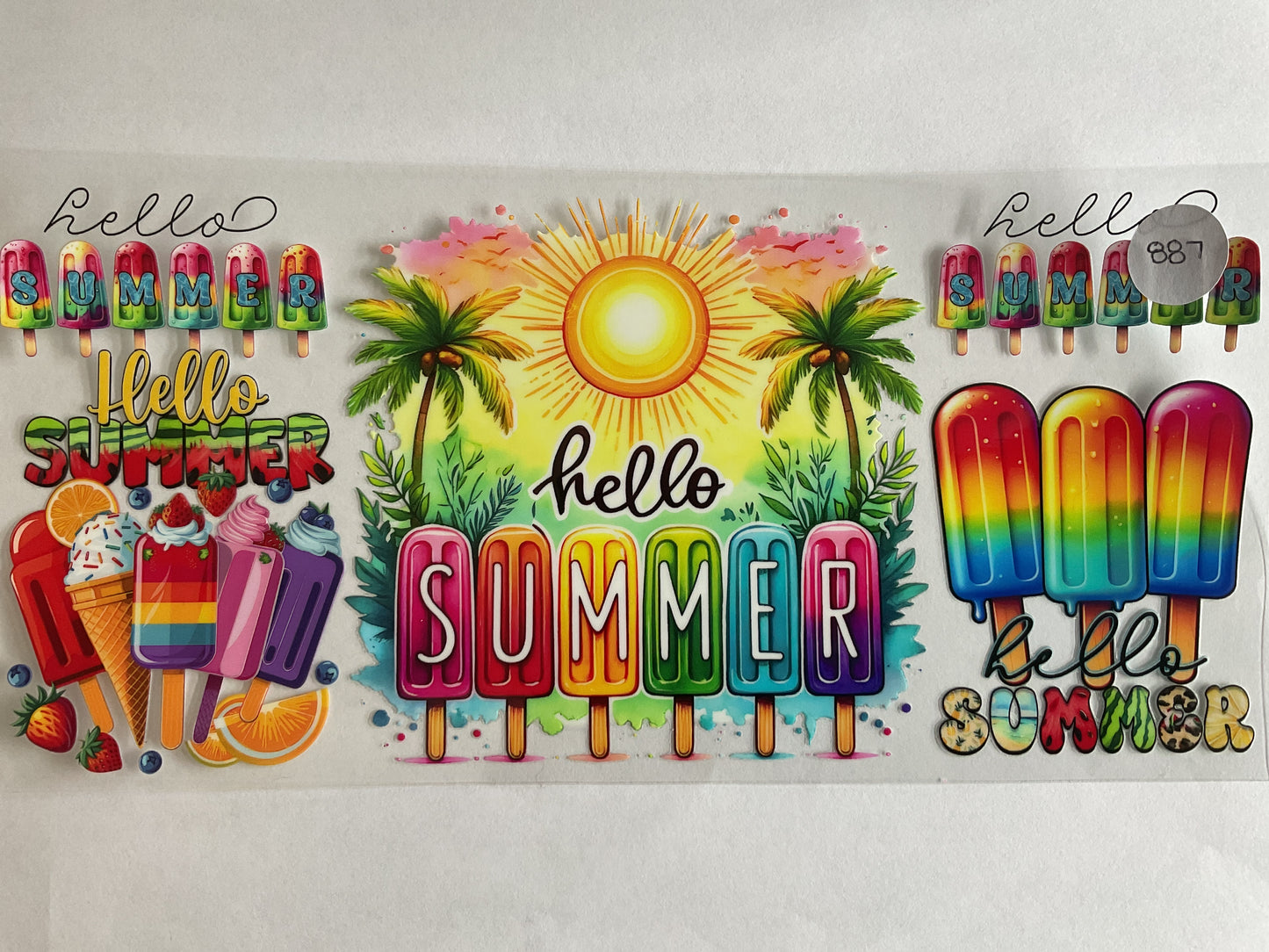 #887 - Hello Summer - UV DTF