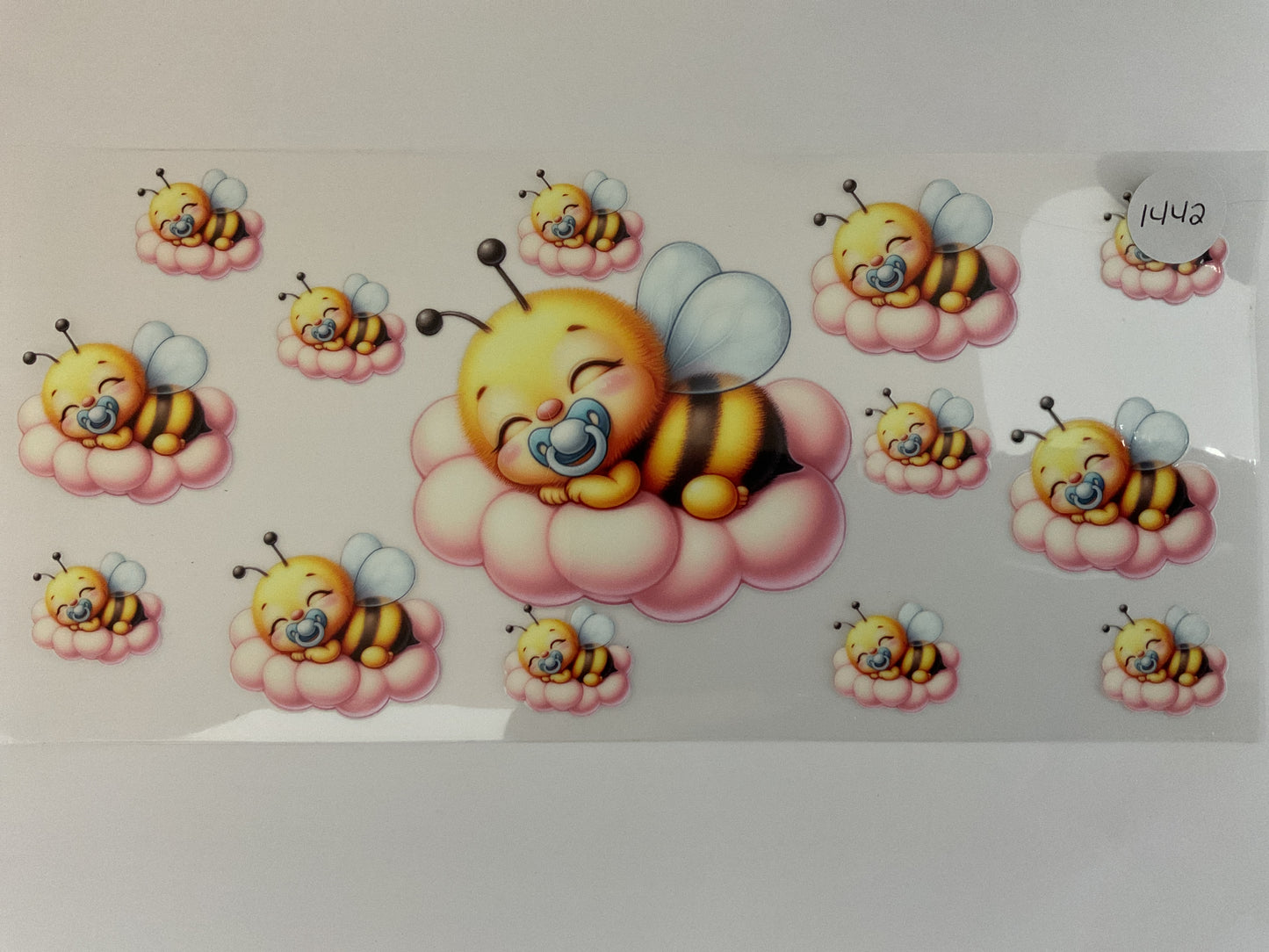 #1442 - Bees Sleeping on a Cloud - UV DTF