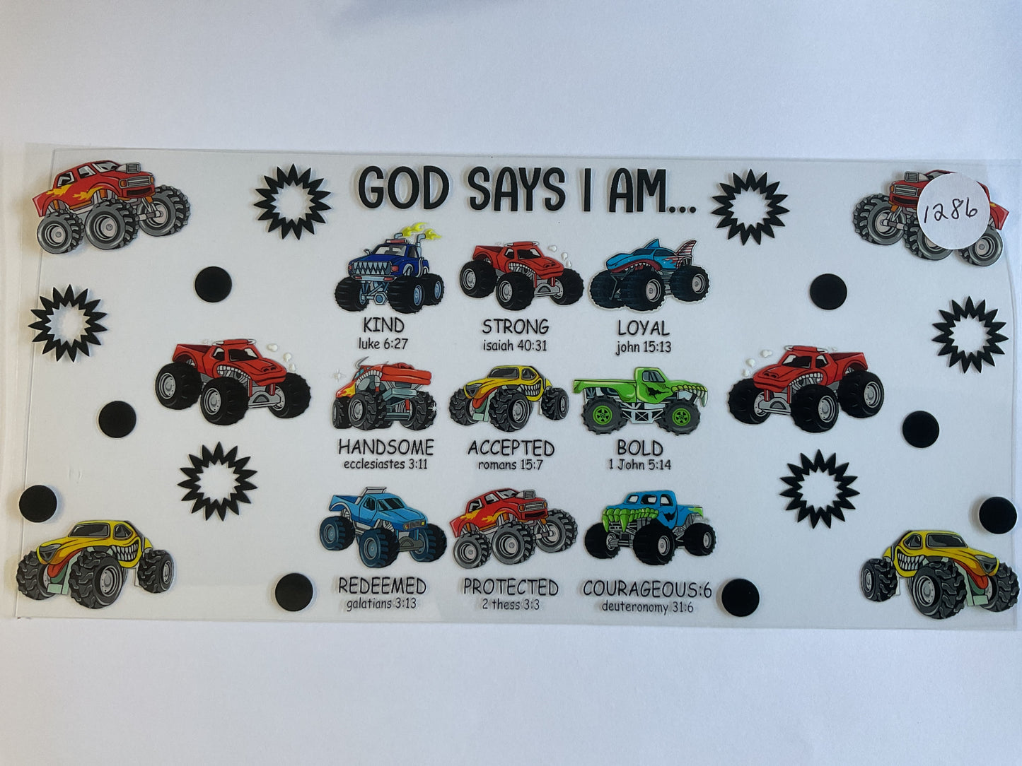 #1286 - KID’S UV DTF Tumbler Wrap