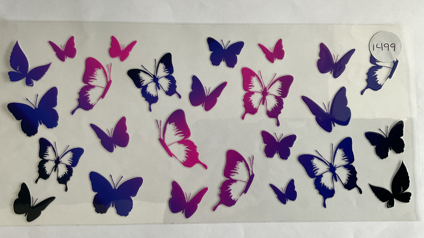 #1499 - Butterflies - UV DTF