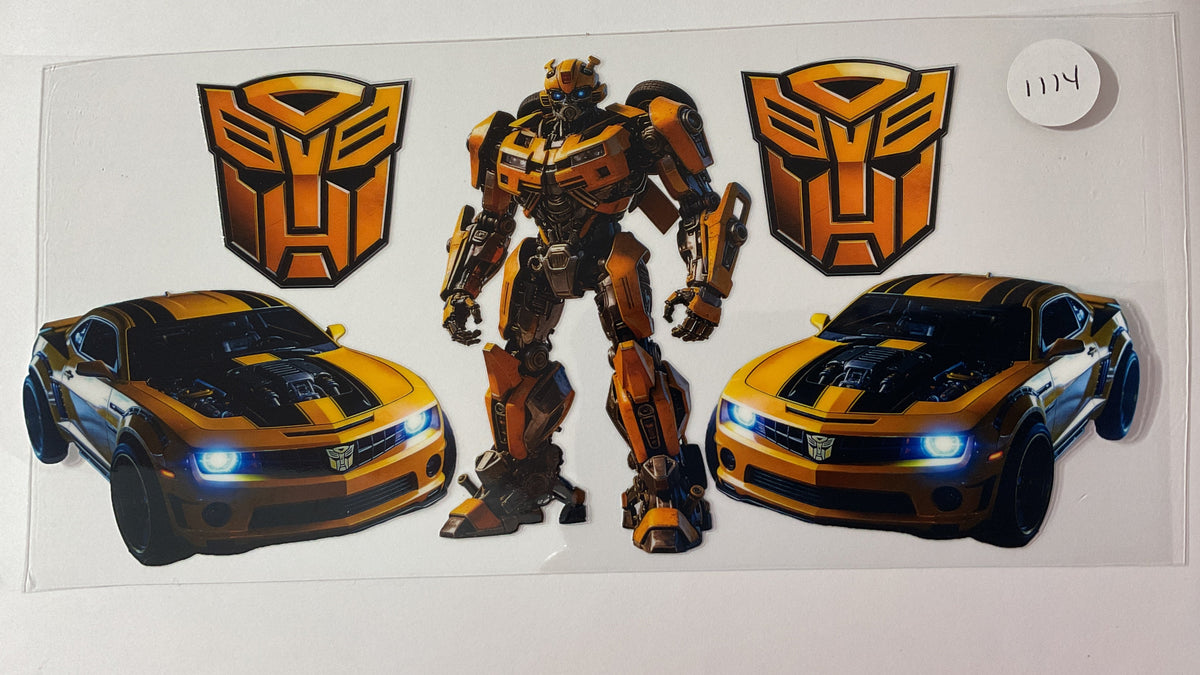 #1114 - Yellow Car Robot - UV DTF