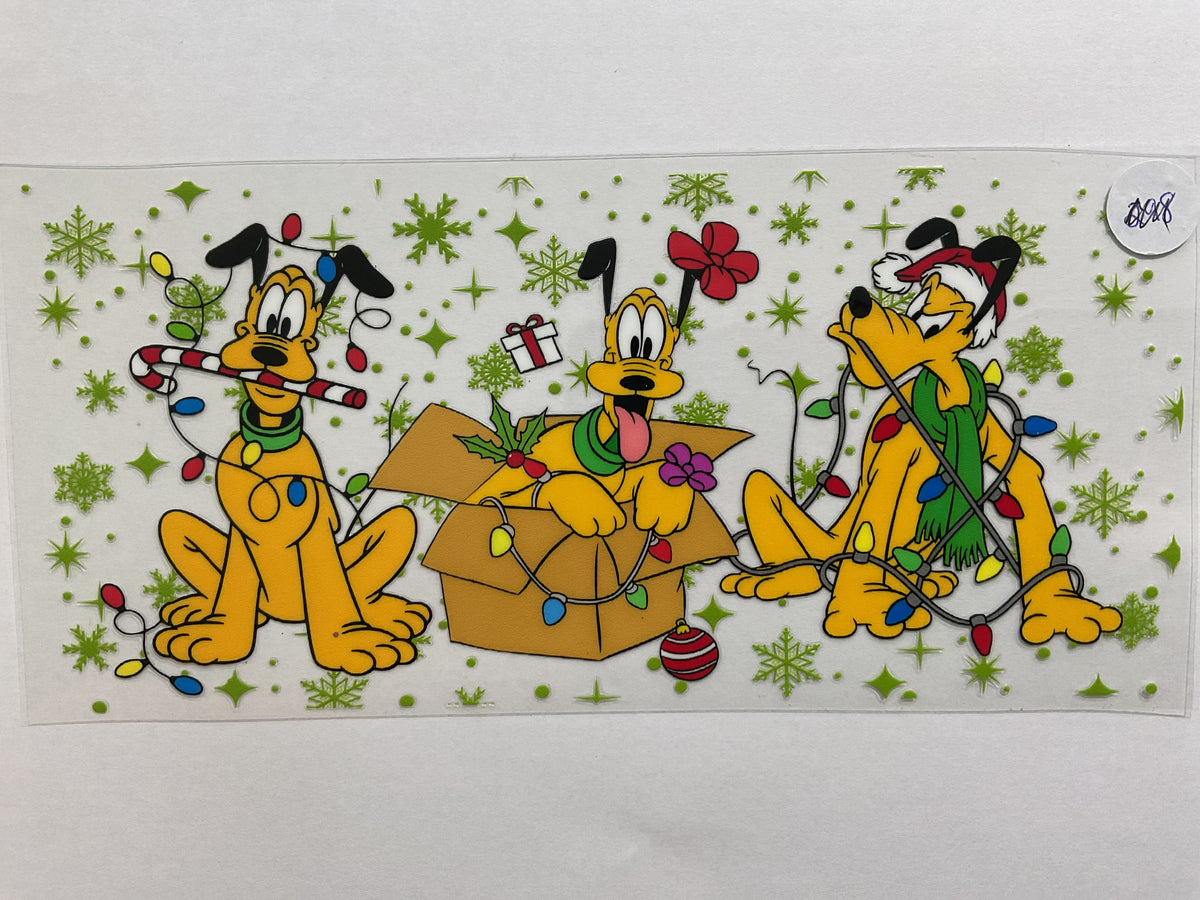 126C - Christmas Mouse Dog - Tumbler Wrap