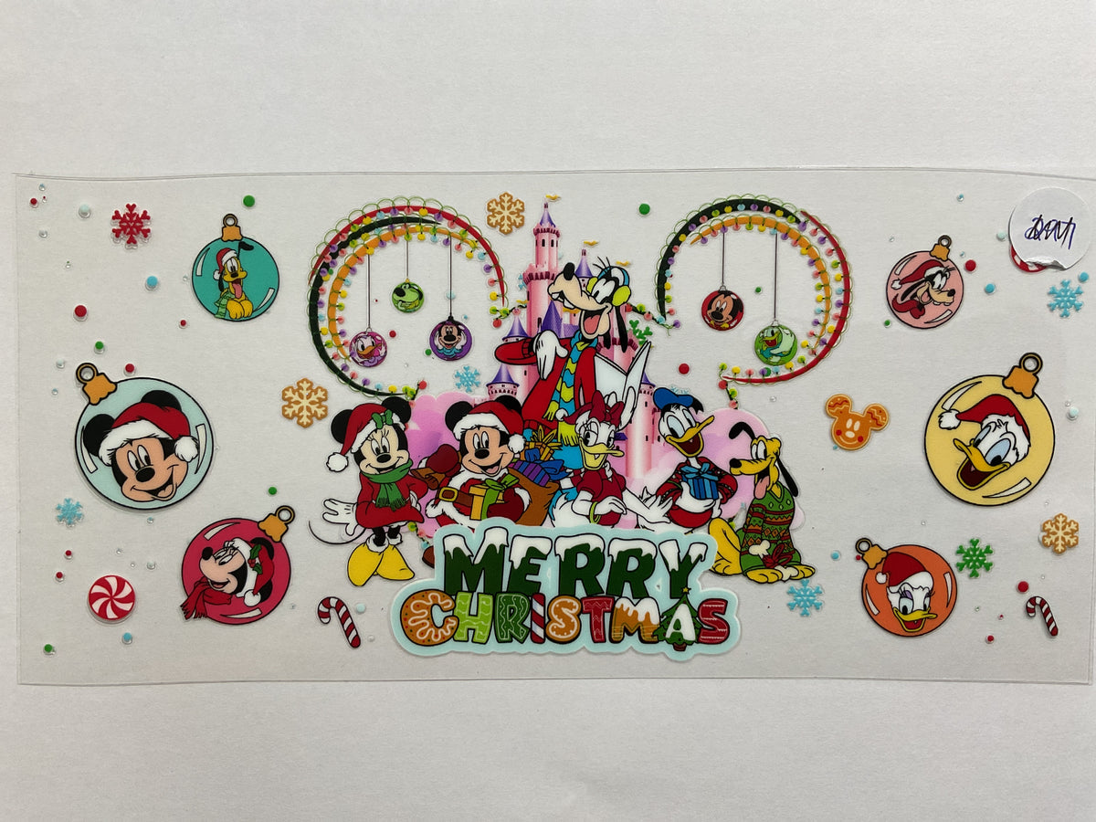 134C - Mouse Merry Christmas Family - Tumbler Wrap