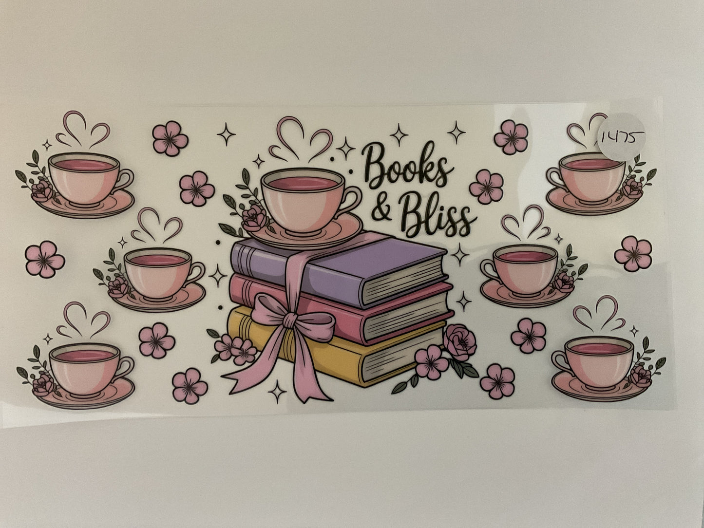 #1475 - Teacups & Books - UV DTF