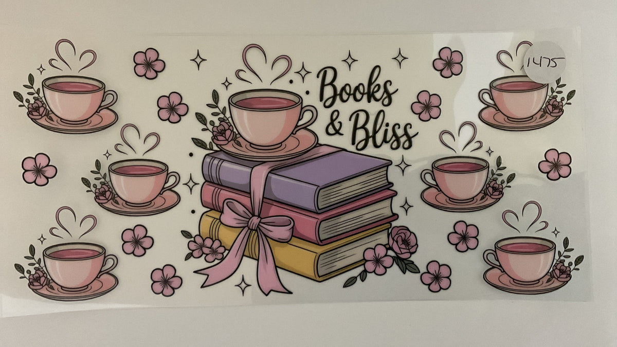 #1475 - Teacups & Books - UV DTF