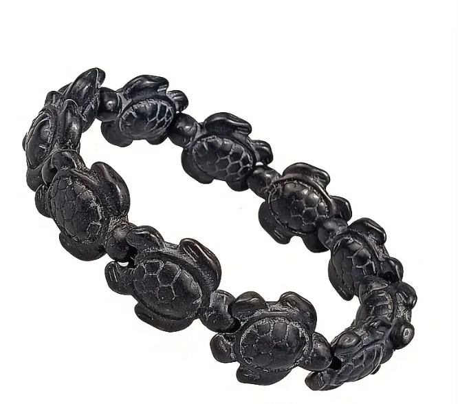 Black Turtles - Beaded Bracelet