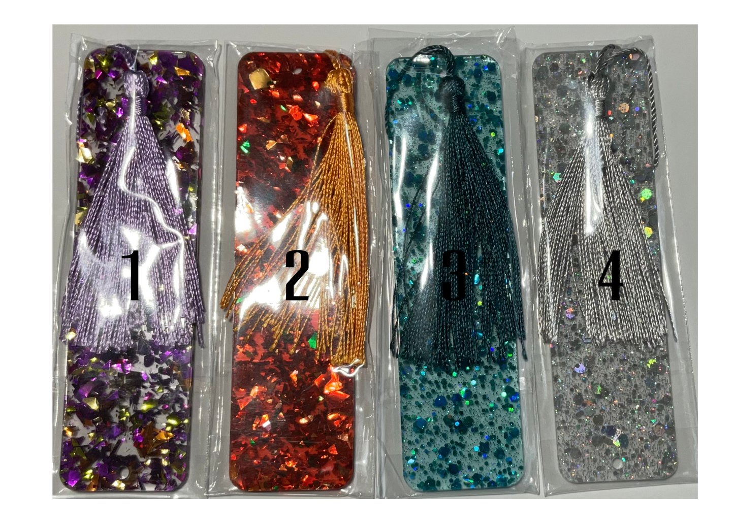 Acrylic Bookmarks - Chunky Glitter Design