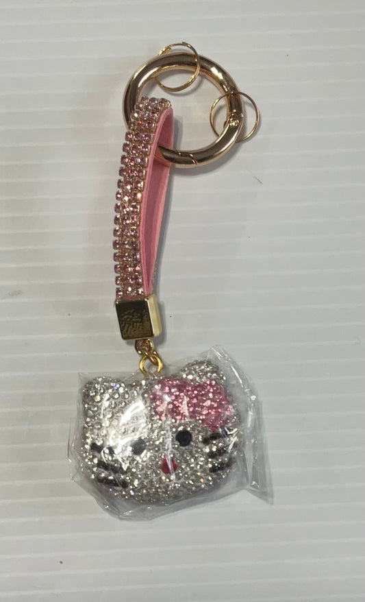 HK Pink/Clear Rhinestone Keychain