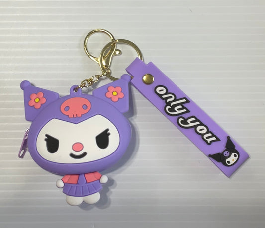 Silicone Coin Purse Keychain Wristlet