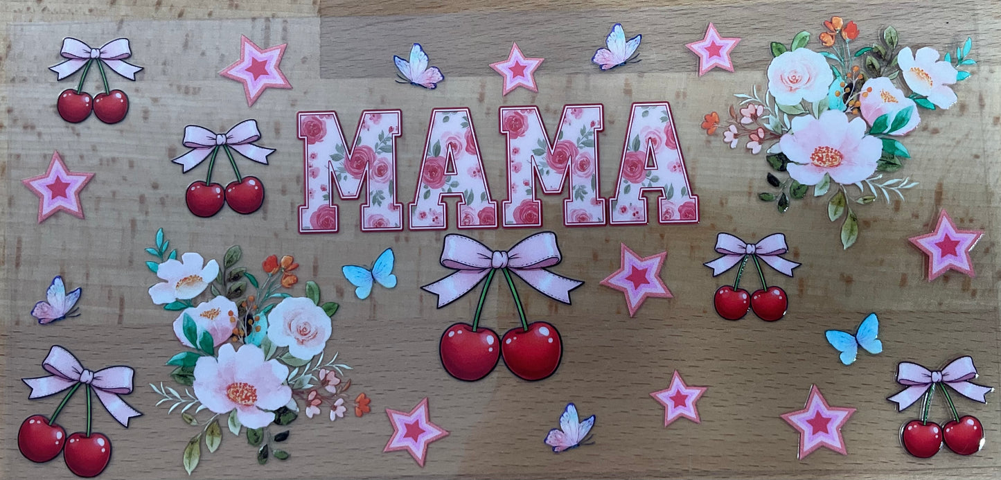 Mama Cherries - UV DTF Tumbler Wrap