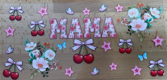 Mama Cherries - UV DTF Tumbler Wrap