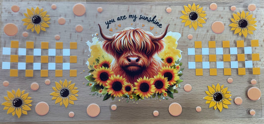 Cow you are my sunshine - UV DTF Tumbler Wrap