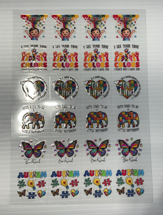 Autism Support - UV DTF Kiss Cut