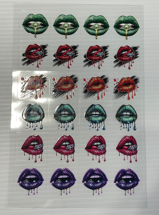 LV Lips - UV DTF Kiss Cut