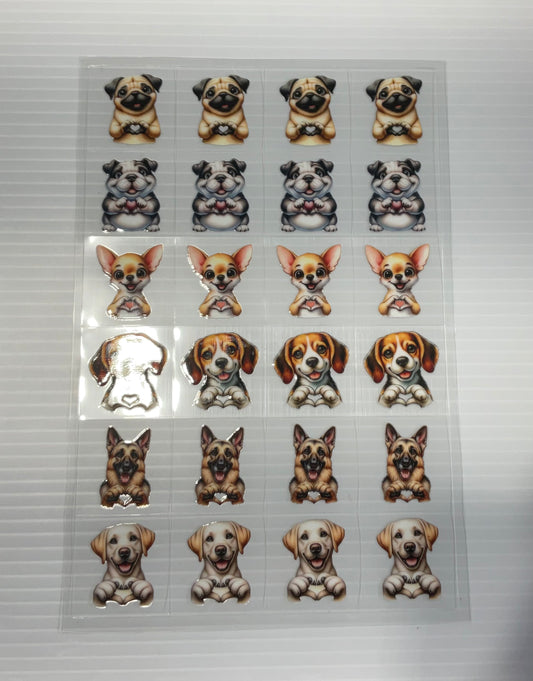 Various Dogs - UV DTF Kiss Cut