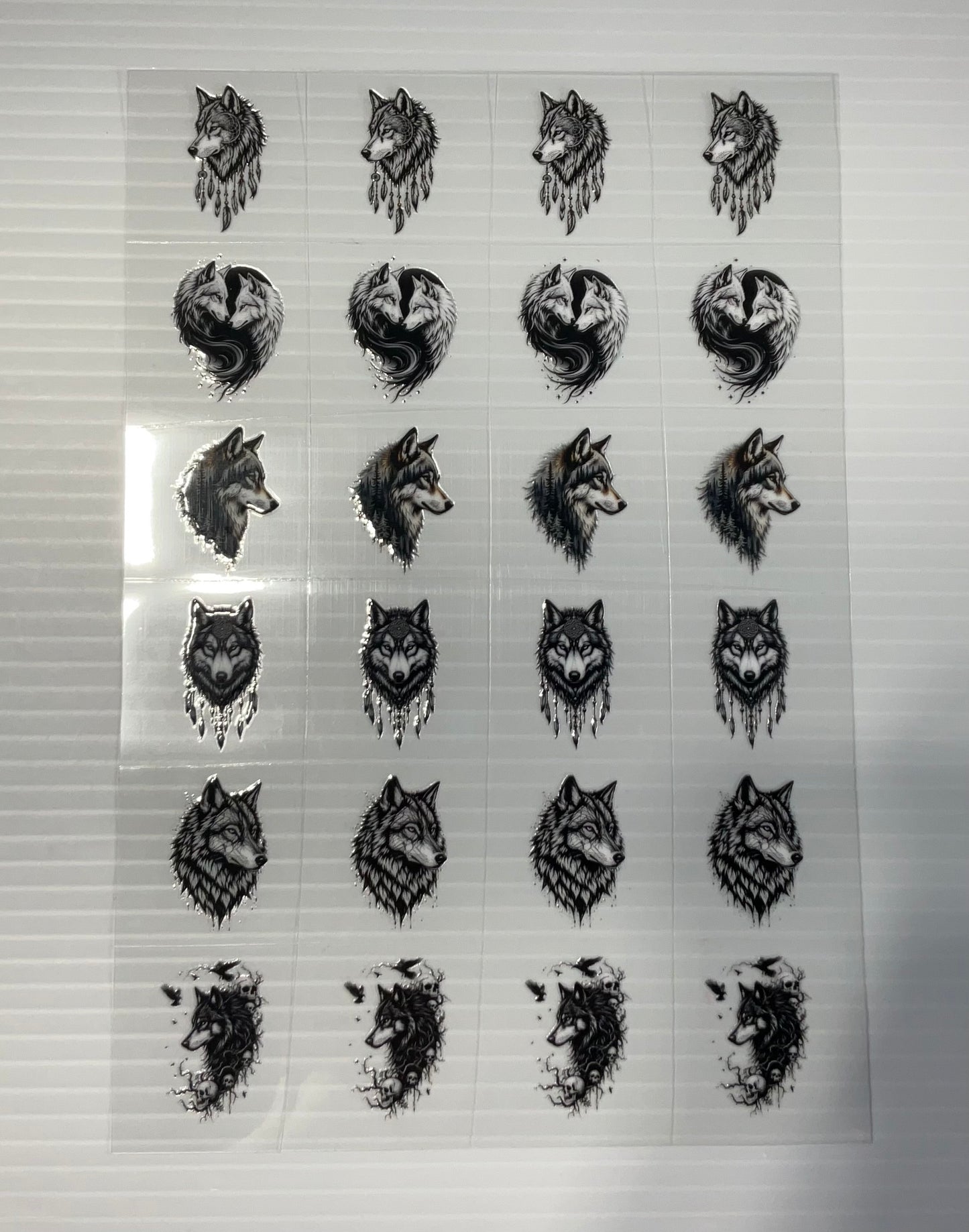 Wolves Black - UV DTF Kiss Cut