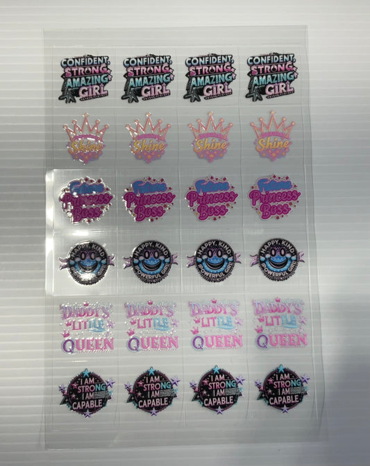 Positive Sayings - UV DTF Kiss Cut