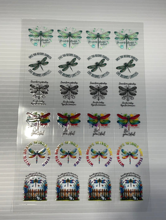 Dragonflies - UV DTF Kiss Cut
