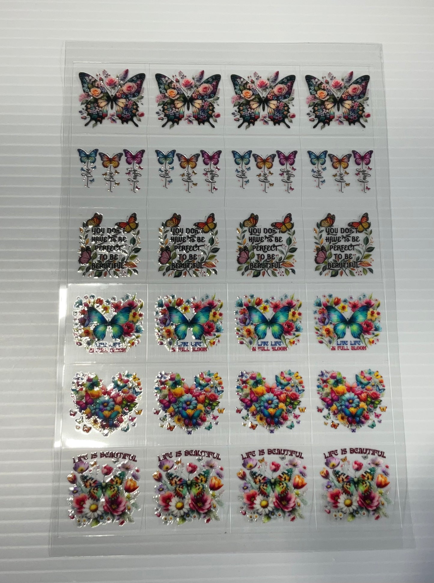 Faith Butterflies - UV DTF Kiss Cut