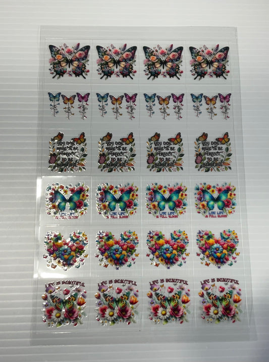 Faith Butterflies - UV DTF Kiss Cut
