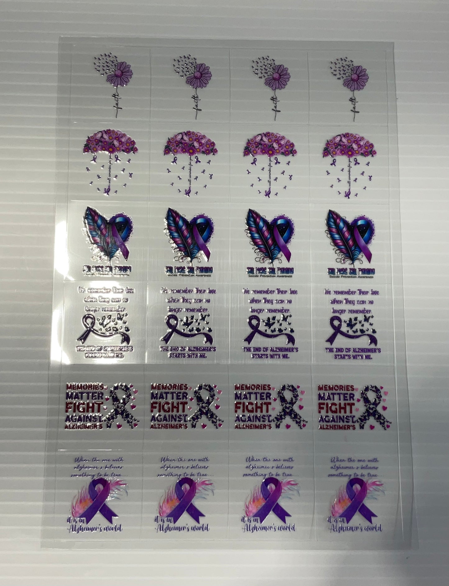 Alzheimer’s Support - UV DTF Kiss Cut