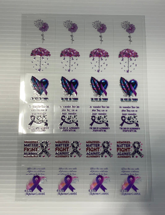 Alzheimer’s Support - UV DTF Kiss Cut