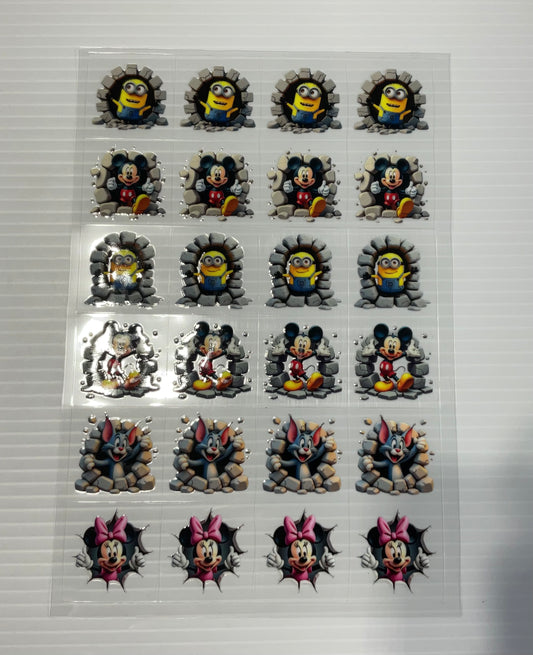 Characters - UV DTF Kiss Cut