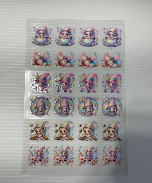 Pastel Gnome Girl - UV DTF Kiss Cut