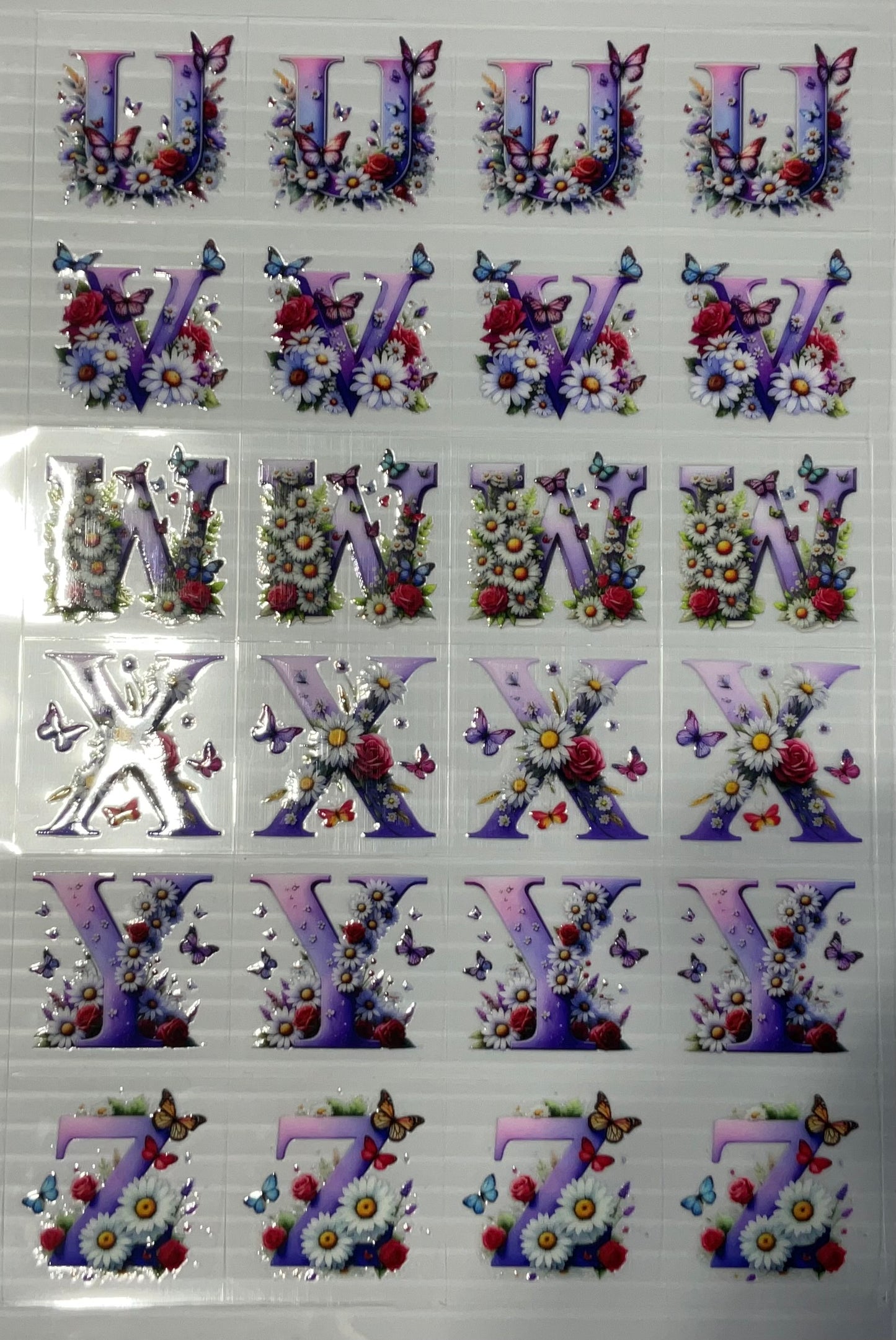 SET 0-9 A-Z - UV DTF Kiss Cut