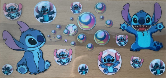 Blue Guy Bubbles - UV DTF Tumbler Wraps