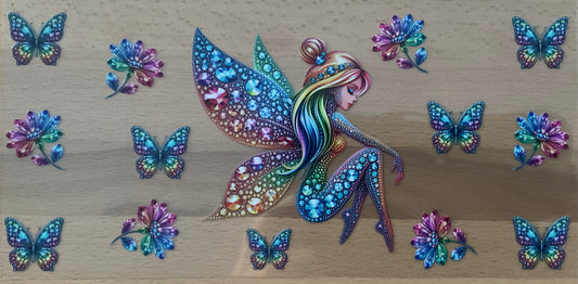 Rainbow Gemstone Fairy - UV DTF Tumbler Wrap